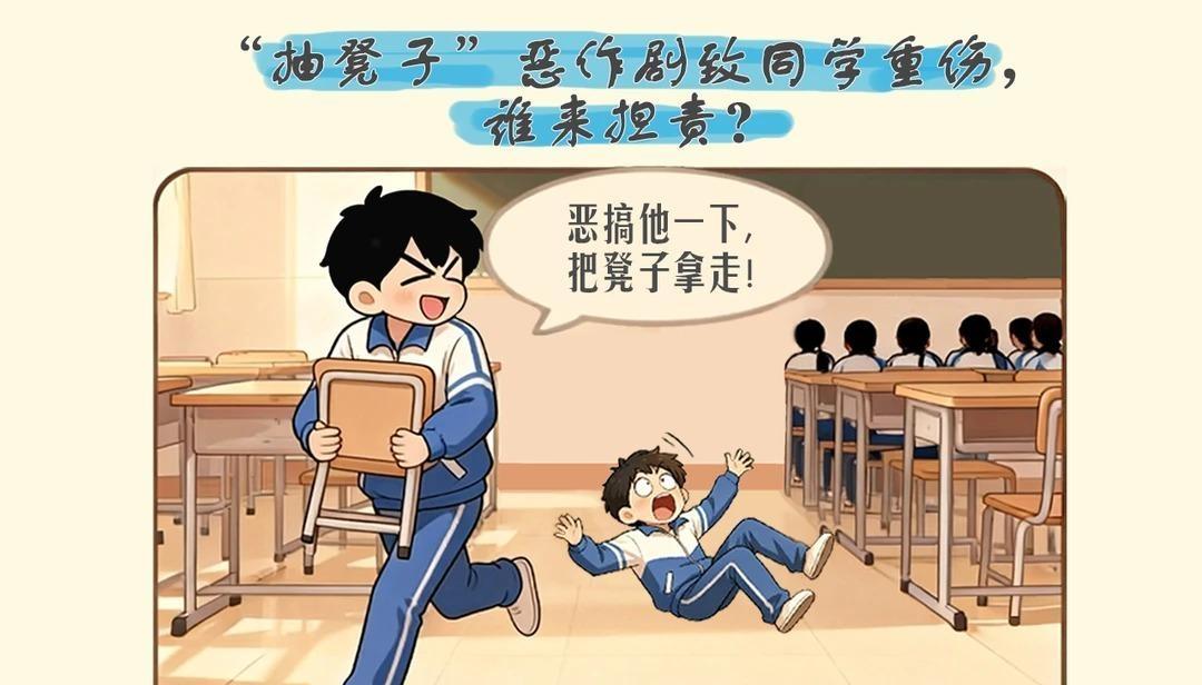 “抽凳子”惡作劇致同學(xué)重傷，后果很?chē)?yán)重！